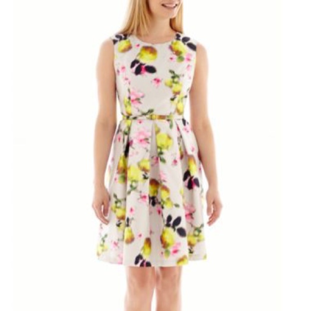 Lovely Fit & Flare Watercolor Dress